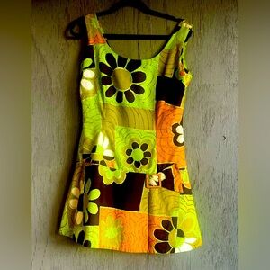 Vintage Hawaiian Psychedelic Minidress